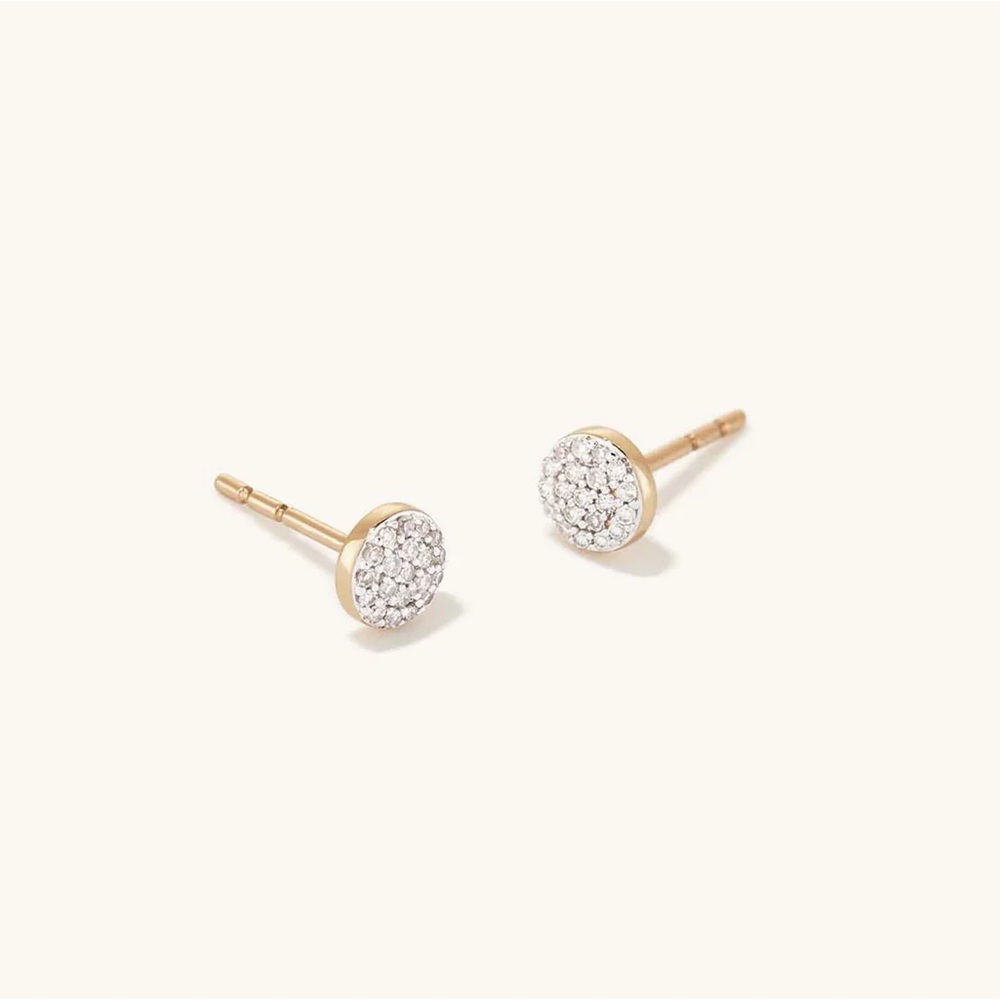 Mejuri Pavé Diamond Round Studs